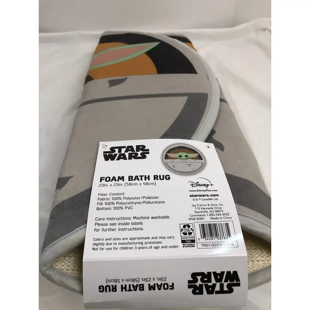 STAR WARS Mandalorian Baby Yoda 23 In x 23 In Foam Bath Rug